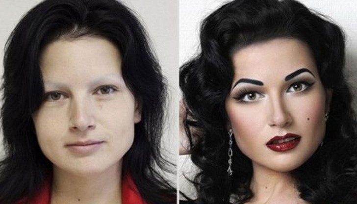 Зашеметяващи снимки на момичета преди и след грим