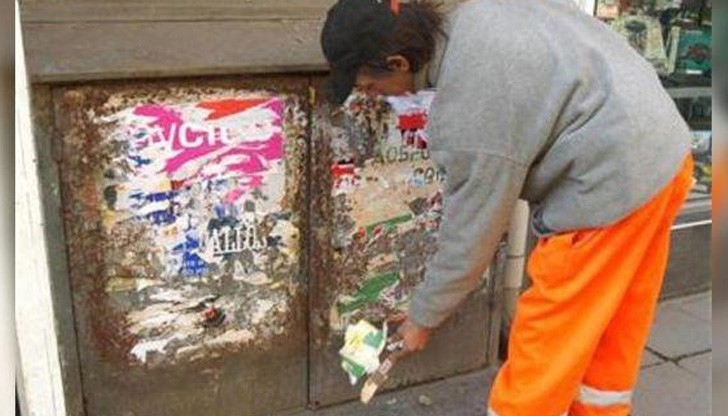 Започнаха да чистят изборните плакати в Русе