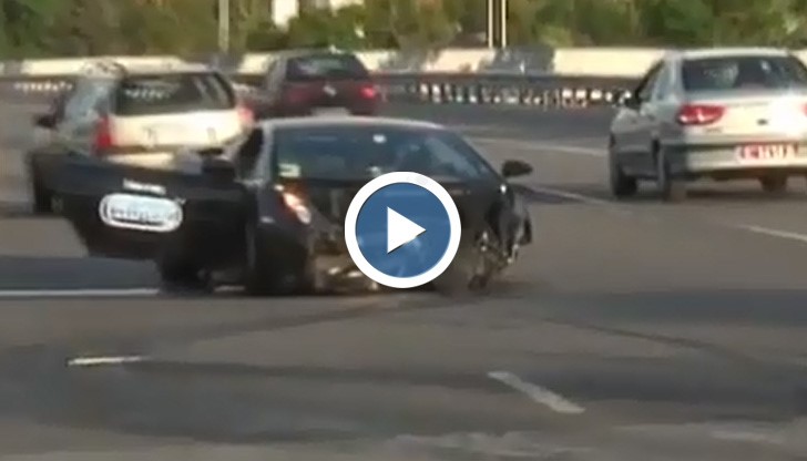 Аматьор потроши рядък модел "Ламборджини" на тест драйв в София