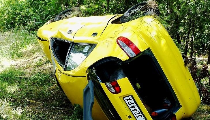 Зрелищна катастрофа на пътя Иваново - Басарбово!