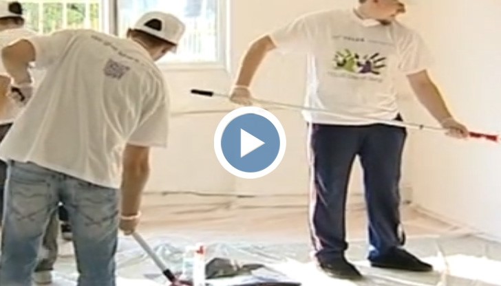 Доброволци боядисаха училище на деца със зрителни проблеми