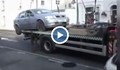 Шофьор скочи с кола от паяк, за да избегне глоба