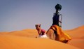 Google Street View събира изображения с помощта на камила