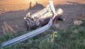 Неправоспособен преобърна "БМВ" на пътя Русе-Червена вода