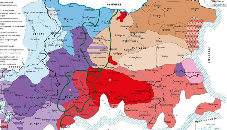 . На картата са показани над 60 диалекта, а само с един клик тя „проговаря“