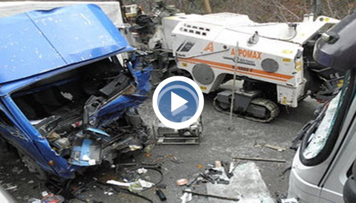 За щастие има само 1 пострадал при челния удар между два ТИР-а в прохода Предел.