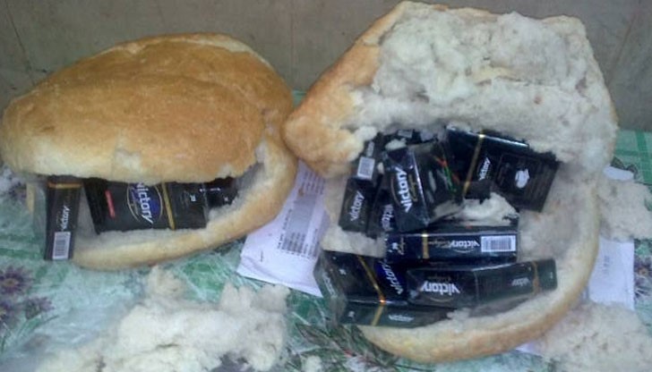 Контрабандни цигари в хлебни питки Контрабандни цигари в хлебни питки