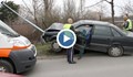 Мъртво пиян шофьор отнесе уличен стълб и буквално е "кацнал" върху него