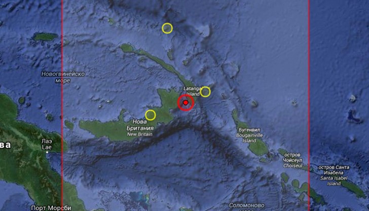 Опасни вълни цунами са възможни в периметър от 1000 км от епицентъра на труса по крайбрежието на Папуа Нова Гвинея и Соломоновите острови