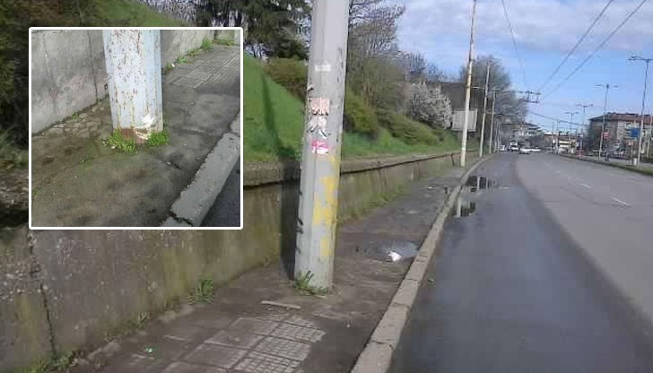 От двете страни по бул."Волов" тротоарите са в този си вид,в града, който е най-добър за живеене