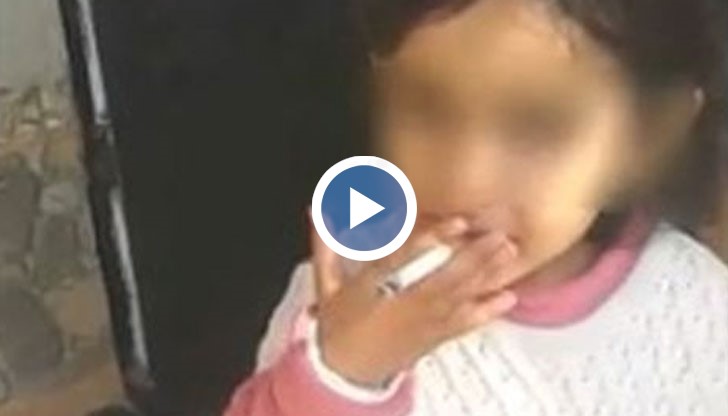 Нов клип на малко дете, което пуши цигара, обикаля интернет пространството