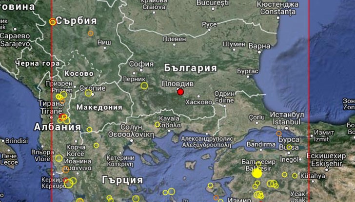 Трусът е усетен в 5,07 ч. тази сутрин с епицентър на 6 км северно от Асеновград с дълбочина 2 км