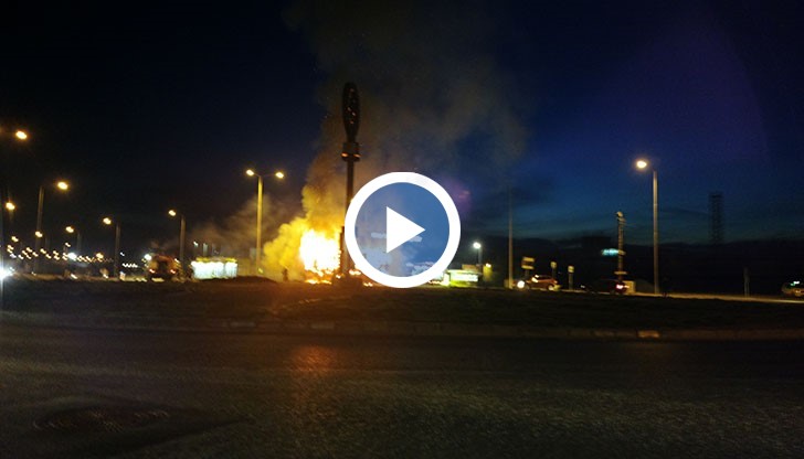 Това става на пътя за мартен точно до Дунав Мост