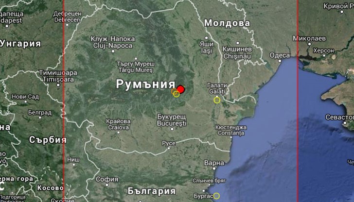 Земетресение разклати сеизмична зона Вранча днес, 22 май 2015.