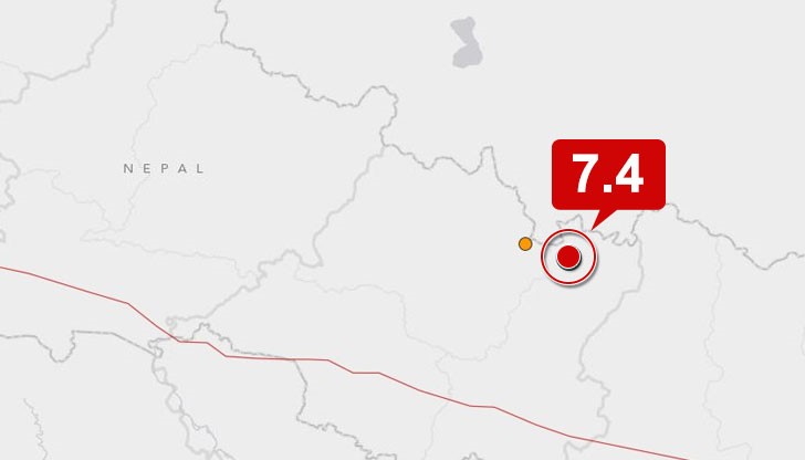 Земетресението е било регистрирано днес в 10:15 минути българско време
