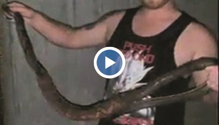 "Като си светнах с фенерчето се изправих лице в лице с огромна змия”, разказва Баундс