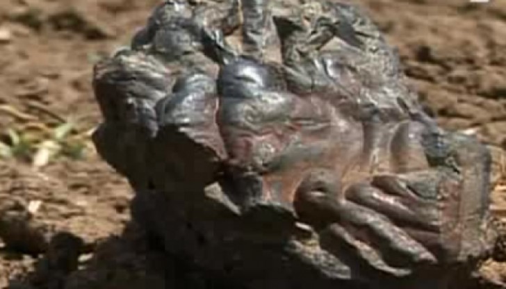 Въпреки металните нишки метеоритът не задържа магнит