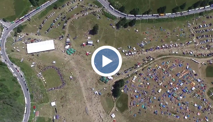 Заснеха Роженския събор с дрон