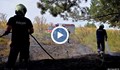 Пожар близо до гъсто населен район в Разград