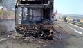 Късо  съединение е подпалило автобуса на пътя Русе - Варна