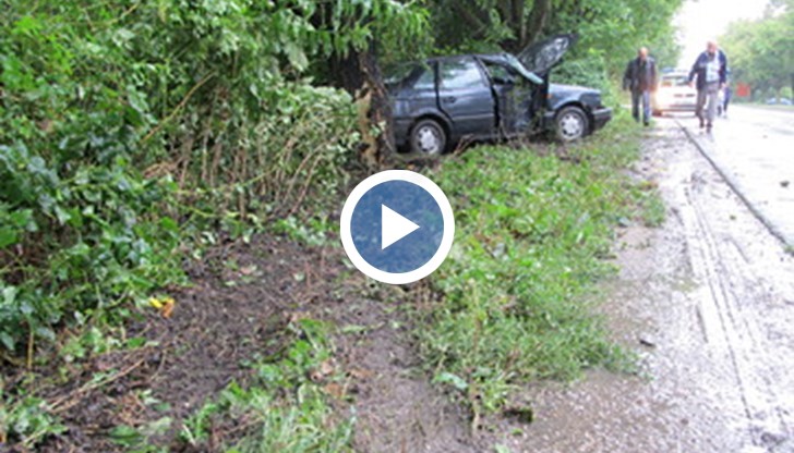 Шофьора на автомобила, за момент е бил задрямал и е загубил ориентация за местоположението на автомобила