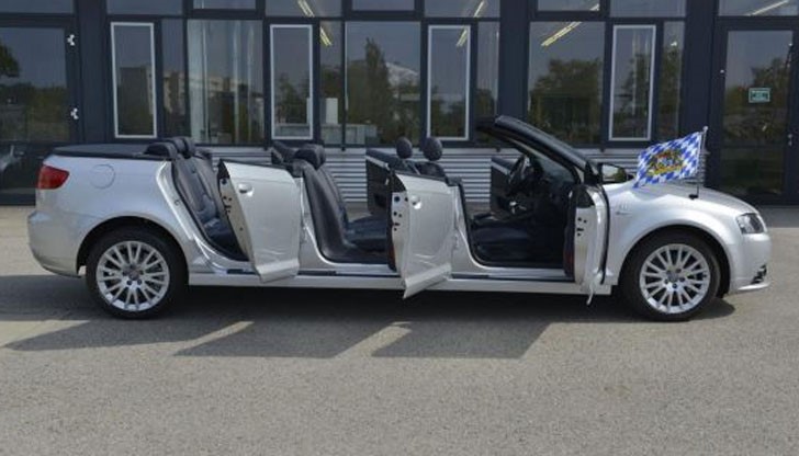 Откритата лимузина има 6 отделни врати, а в интериора могат да седнат удобно до 8 пътници