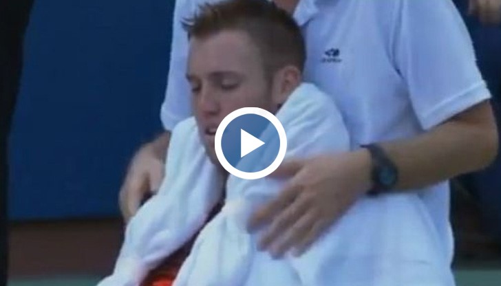 Американският тенисист Джак Сок усети върху себе си последствията от жегата на US Open