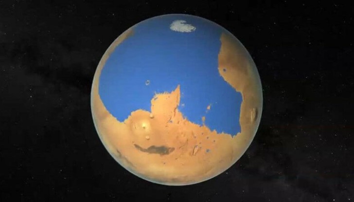Така може да е изглеждало Северното полукълбо на Марс в далечното минало.