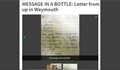 Писмо в бутилка от България с послание за мир и любов достигна бреговете на Англия