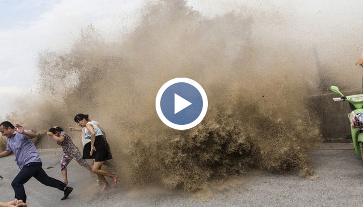 В Китай тайфунът “Мучжиге” предизвика образуването на мощно торнадо