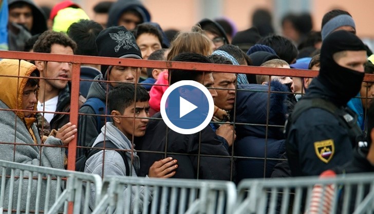 Около 7000 мигранти са барикадирани от метални огради на границата между Словения и Австрия