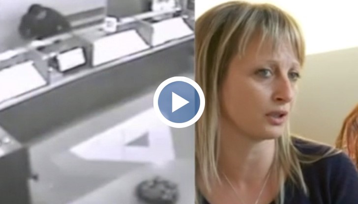 Охранителните камери са заснели въоръжен мъж, който напада с нож една от продавачките