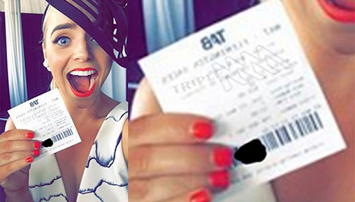 Една австралийка научи по трудния начин, че не е много умно да публикуваш печелившия си билет в социалните медии