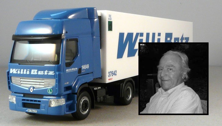 На 88-годишна възраст почина Вили Бетц, основател на международната спедиторска компания Вили Бетц На 88-годишна възраст почина Вили Бетц, основател на международната спедиторска компания Вили Бетц