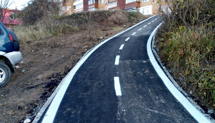 Велоалея с денивелация от 6 метра в рамките на 30 метра дължина