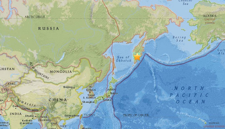 Земетресението е било регистрирано в 4:25 българско време