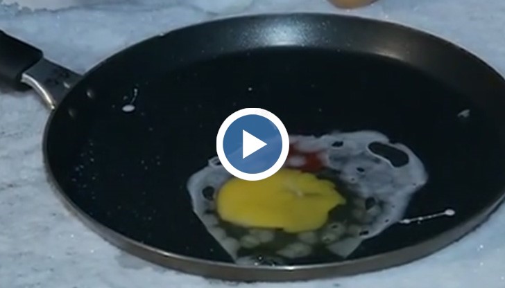 Експеримент на екип на Нова показа, че в Кнежа счупено яйце замръзва за секунди
