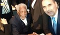 Цветан Цветанов се щракна за спомен с Морган Фрийман