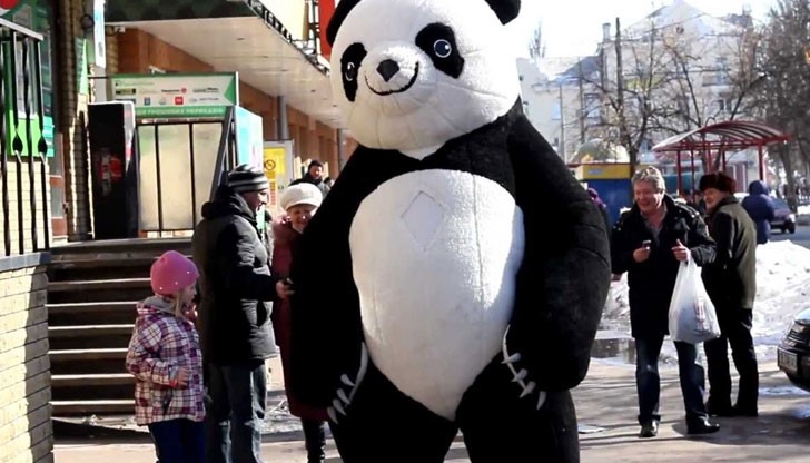 Работниците трябва да позират цял ден в костюм на панда