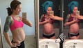 Бременна в осмия месец - с плочки на корема