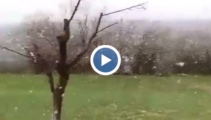 Кадри от снежна картина в Предбалкана