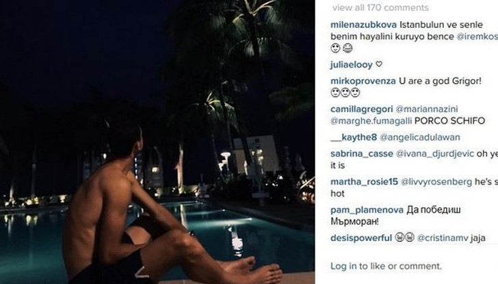 Постът е малко след трудната победа над Федерико Делбонис