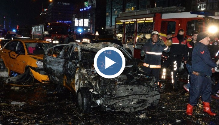 Ексклузивни кадри от охранителни камери в района на експлозията