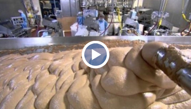 Показват как остатъци от животни се смилат, докато не станат една консистентна маса