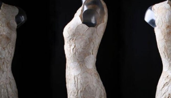 Дизайнерката Анила Хоитинк е създала рокля от дисковидни парчета от гъбни мицели