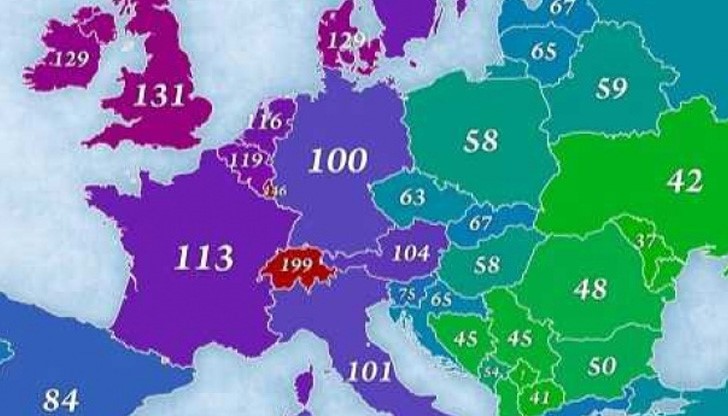 Чешкият математик и лингвист Якуб Мариан създаде инфографика за стандарта на живот в отделните страни-членки на ЕС