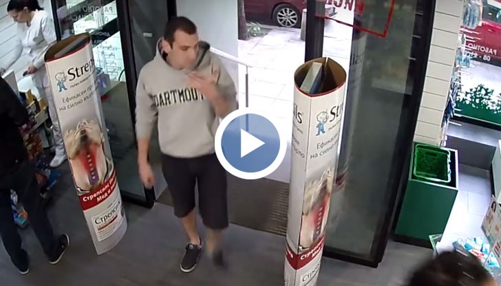 Нагъл крадец бе записан от видео камера как краде от столична аптека