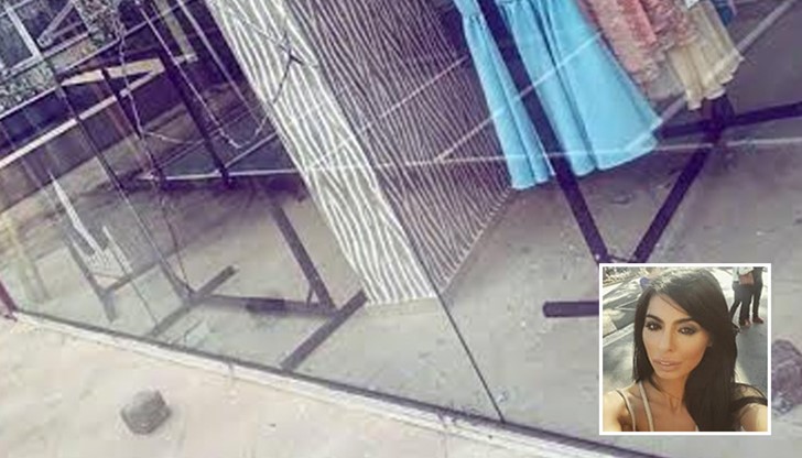 Отново са счупили витрината на бутика й в София