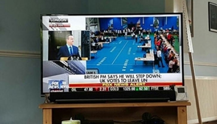 Fox News съобщи в ефир, че Великобритания ще напусне ООН