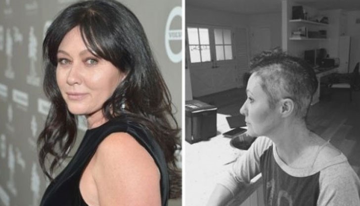 Звездата от сериала "Бевърли хилс 90210" пусна свои снимки в "Инстаграм", свидетелстващи за различните етапи от подстригването